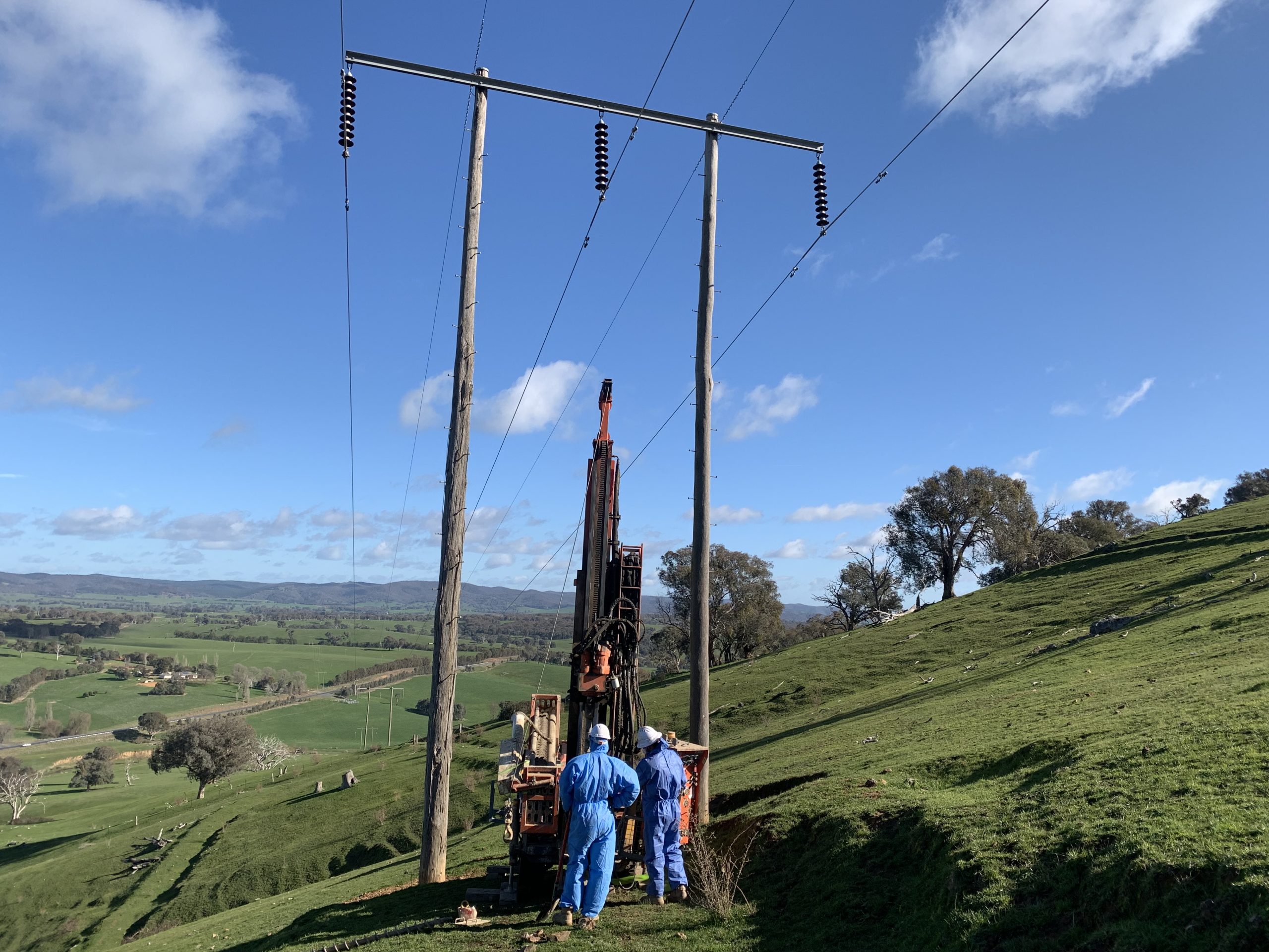 Energy Transmission Line Drilling naturally occurring asbestos